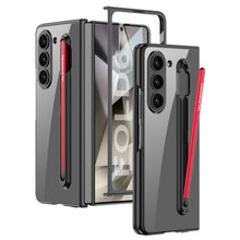 Load image into Gallery viewer, Transparent Electroplating Protective Phone Case With Pen Tray Shell and Film For Galaxy Z Fold6

