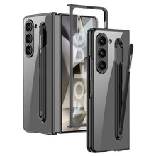 Load image into Gallery viewer, Transparent Electroplating Protective Phone Case With Pen Tray Shell and Film For Galaxy Z Fold6
