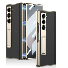 Load image into Gallery viewer, Magnetic Hinge Shockproof Leather Phone Case With Back Screen Protector For Galaxy Z Fold6
