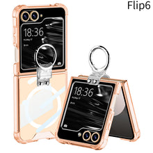 Load image into Gallery viewer, Magnetic All-included Shockproof Phone Cover With Ring Holder For Galaxy Z Flip6 Flip5 Flip4 Flip3
