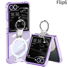 Load image into Gallery viewer, Magnetic All-included Shockproof Phone Cover With Ring Holder For Galaxy Z Flip6 Flip5 Flip4 Flip3
