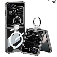 Load image into Gallery viewer, Magnetic All-included Shockproof Phone Cover With Ring Holder For Galaxy Z Flip6 Flip5 Flip4 Flip3
