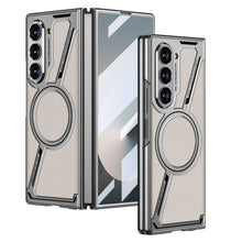 Load image into Gallery viewer, Electroplating Leather Shockproof Phone Case With Screen Protector For Galaxy Z Fold 7/6
