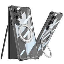 Load image into Gallery viewer, Transparent Shockproof Phone Cover With Magnetic Ring Holder For Galaxy S Series

