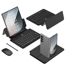 Load image into Gallery viewer, Wireless Leather Keyboard With Bluetooth Mouse And Stylus For Galaxy Z Fold
