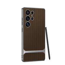 Load image into Gallery viewer, Electroplated Leather Shockproof Phone Case For Galaxy S25 S24 S23 Ultra Plus
