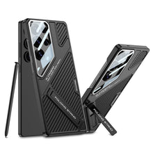 Load image into Gallery viewer, Full Lens Protection Leather Phone Case With Holder For Galaxy S25 S24 S23 Ultra
