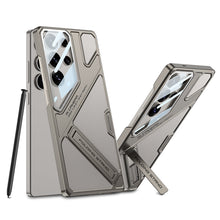 Load image into Gallery viewer, Full Lens Protection Leather Phone Case With Holder For Galaxy S25 S24 S23 Ultra
