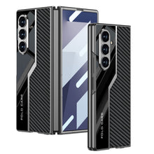 Load image into Gallery viewer, Electroplating Leather Shockproof Phone Case With Screen Protector For Galaxy Z Fold 7/6
