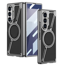 Load image into Gallery viewer, Electroplating Leather Shockproof Phone Case With Screen Protector For Galaxy Z Fold 7/6
