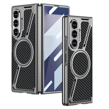 Load image into Gallery viewer, Electroplating Leather Shockproof Phone Case With Screen Protector For Galaxy Z Fold 7/6
