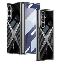 Load image into Gallery viewer, Electroplating Leather Shockproof Phone Case With Screen Protector For Galaxy Z Fold 7/6
