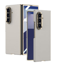 Load image into Gallery viewer, Business-style Electroplated Leather Phone Case For Galaxy Z Fold 7/6/5/4
