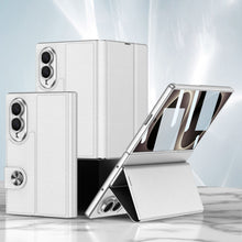 Load image into Gallery viewer, Luxury Leather Galaxy Z Fold8 Wide Ultra Case with Built-In Tempered Glass &amp; Kickstand
