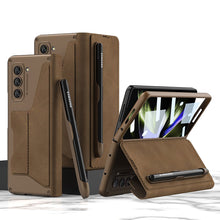 Load image into Gallery viewer, Luxurious Suede Cover Shockproof Phone Case With Screen Protector and Pen Slot For Galaxy Z Fold 6/5/4/3
