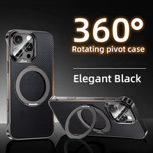 Load image into Gallery viewer, Carbon Fiber Phone Case With Magnetic Bracket For iPhone
