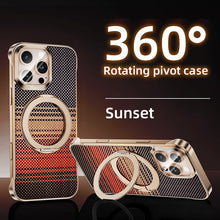 Load image into Gallery viewer, Carbon Fiber Phone Case With Magnetic Bracket For iPhone
