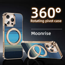 Load image into Gallery viewer, Carbon Fiber Phone Case With Magnetic Bracket For iPhone

