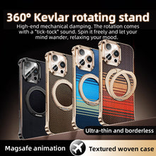 Load image into Gallery viewer, Carbon Fiber Phone Case With Magnetic Bracket For iPhone
