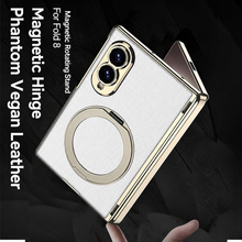 Load image into Gallery viewer, Luxurious Leather Golden Plating Phone Case with Built-In Tempered Glass &amp; Magnetic Bracket For  Galaxy Z Fold8 Wide Ultra
