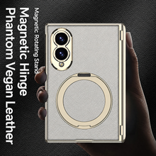 Load image into Gallery viewer, Luxurious Leather Golden Plating Phone Case with Built-In Tempered Glass &amp; Magnetic Bracket For  Galaxy Z Fold8 Wide Ultra
