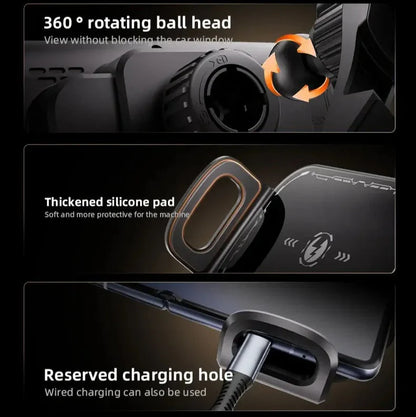 360° Rotating Wireless Car Mount For Galaxy Z Fold & iPhone Duo