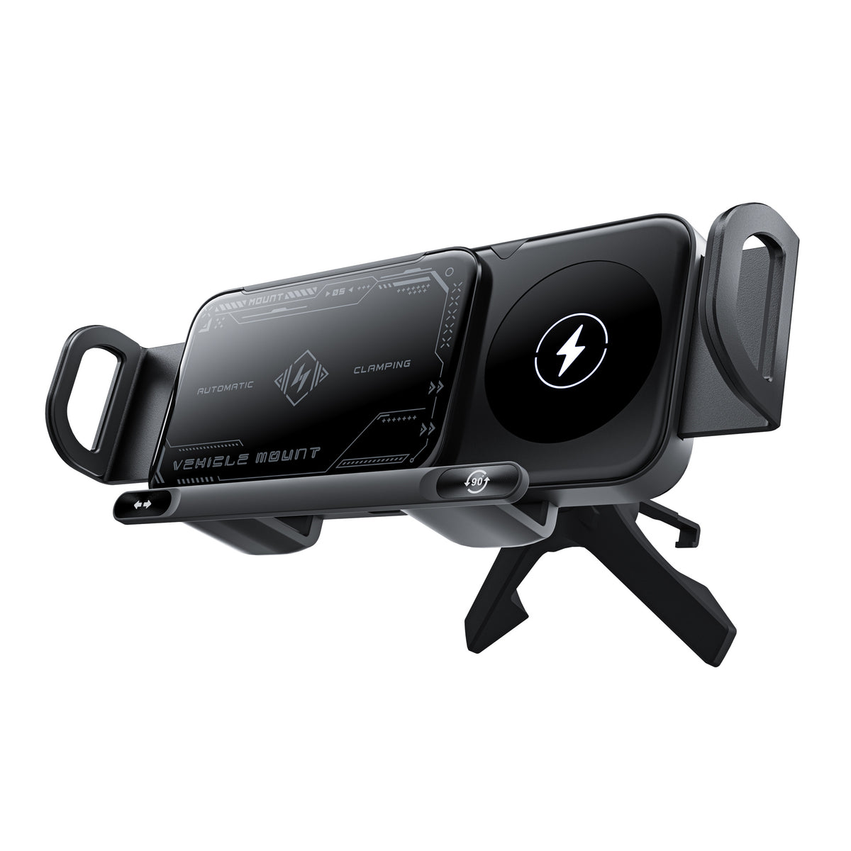360° Rotating Wireless Car Mount For Galaxy Z Fold & iPhone Duo