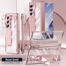 Load image into Gallery viewer, Magnetic Hinge Plating Case For Galaxy Z Fold 7/6/5/4/3 With Double Hinge Protector
