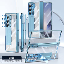 Load image into Gallery viewer, Magnetic Hinge Plating Case For Galaxy Z Fold 7/6/5/4/3 With Double Hinge Protector
