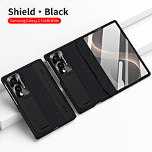 Load image into Gallery viewer, Luxury Leather Magnetic Bracket Shell Electroplated Phone Case With Screen Protector For Galaxy Z Fold8 Wide Ultra
