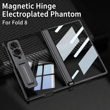 Load image into Gallery viewer, Magnetic Hinge Protective Clear Phone Case with Built-In Tempered Glass &amp; Bracket For Galaxy Z Fold8 Wide Ultra
