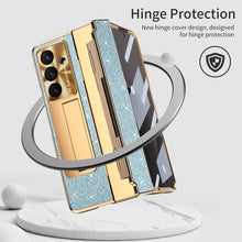 Load image into Gallery viewer, Luxury Crystal Gold Electroplated Shockproof Phone Case With Screen Protector For Galaxy Z Fold 7/6/5/4/3
