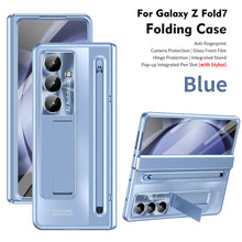 Load image into Gallery viewer, Armor Electroplated Anti-fall Protective Phone Case With Pen Tray Shell and Film For Galaxy Z Fold 7/6/5/4

