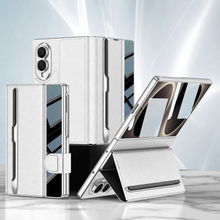 Load image into Gallery viewer, Galaxy Z Fold8 Wide Ultra Luxurious Leather Folio Case with Built-In Tempered Glass &amp; Pen Holder

