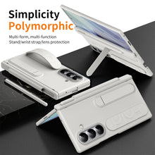 Load image into Gallery viewer, Hinge Pen Box Shockproof Phone Case With Screen Protector &amp; Wristband Holder For Galaxy Z Fold 7/6/5/4/3
