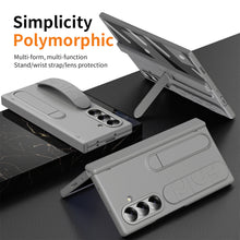 Load image into Gallery viewer, Wristband Holder Hinge Shockproof Phone Case With Screen Protector For Galaxy Z Fold 7/6/5/4/3
