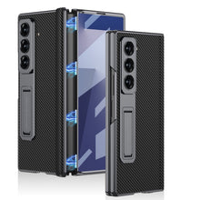 Load image into Gallery viewer, Magnetic Hinge Hidden Bracket All-included Leather Case With Back Screen Protector For Galaxy Z Fold 7/6/5
