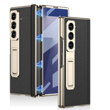 Load image into Gallery viewer, Magnetic Hinge Hidden Bracket All-included Leather Case With Back Screen Protector For Galaxy Z Fold 7/6/5
