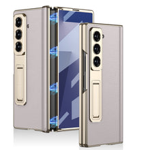 Load image into Gallery viewer, Magnetic Hinge Hidden Bracket All-included Leather Case With Back Screen Protector For Galaxy Z Fold 7/6/5
