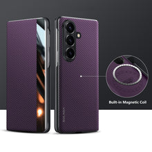 Load image into Gallery viewer, Luxurious Leather Cover With Magnetic Coil &amp; Card Holder For Galaxy Z Fold 7/6/5/4
