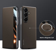 Load image into Gallery viewer, Luxurious Leather Cover With Magnetic Coil &amp; Card Holder For Galaxy Z Fold 7/6/5/4
