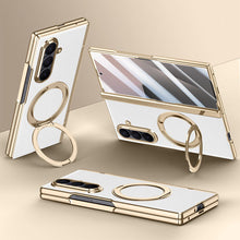 Load image into Gallery viewer, Luxurious Leather Golden Plating Phone Case with Built-In Tempered Glass &amp; Magnetic Bracket For  Galaxy Z Fold8 Wide Ultra
