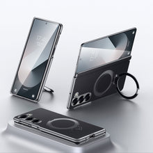 Load image into Gallery viewer, Luxurious Leather Phone Case With Magnetic Bracket For Galaxy Z Fold 7/6/5

