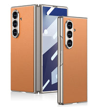 Load image into Gallery viewer, Leather Protective Phone Case With Back Screen Glass For Galaxy Z Fold7
