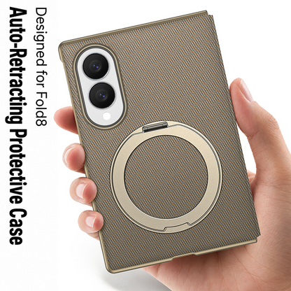 Galaxy Z Fold8 | Magnetic Flip Phone Case with Expandable Cover & Built-in Magnetic Ring Holder | 🔥 Limited-Time 50% OFF 🏷️🎉🥳