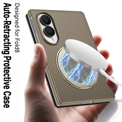 Galaxy Z Fold8 | Magnetic Flip Phone Case with Expandable Cover & Built-in Magnetic Ring Holder | 🔥 Limited-Time 50% OFF 🏷️🎉🥳