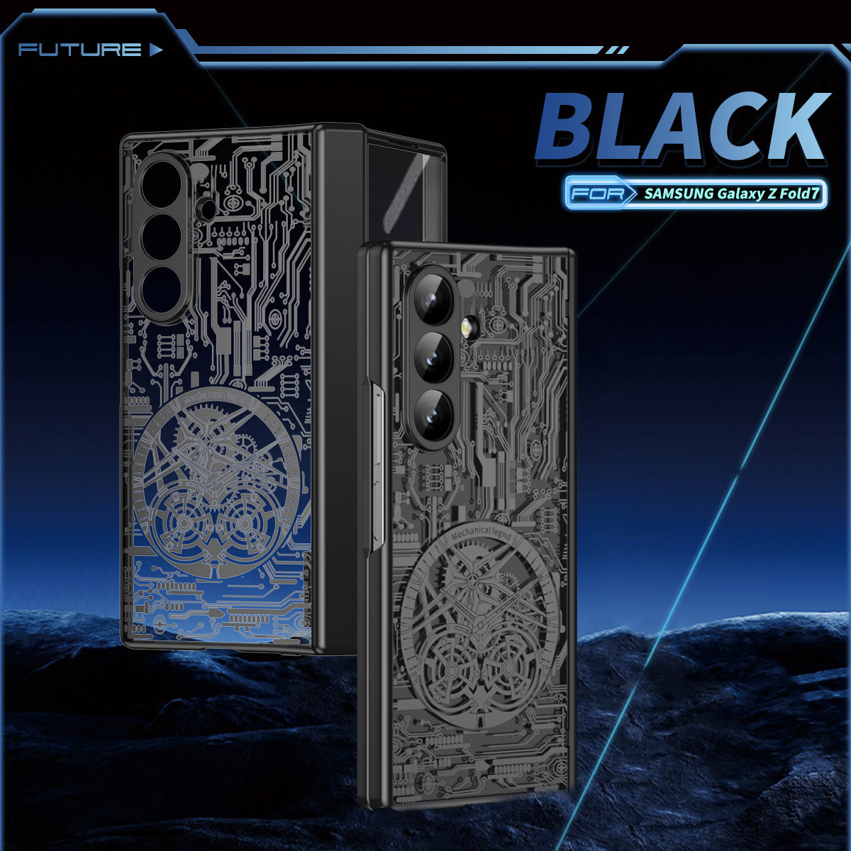 Cyberpunk Style Shockproof Phone Case For Galaxy Z Fold 8/7/6/5/4/3