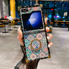Load image into Gallery viewer, Retro Boho Style Ring Case With Lanyard for Galaxy Z Flip 6/5/4/3
