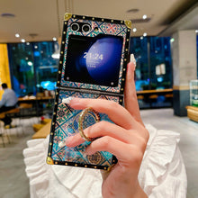 Load image into Gallery viewer, Retro Boho Style Ring Case With Lanyard for Galaxy Z Flip 6/5/4/3

