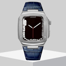 Load image into Gallery viewer, Luxury Metal Case Leather Strap For Apple Watch Series 44/45 mm - Mycasety Mycasety
